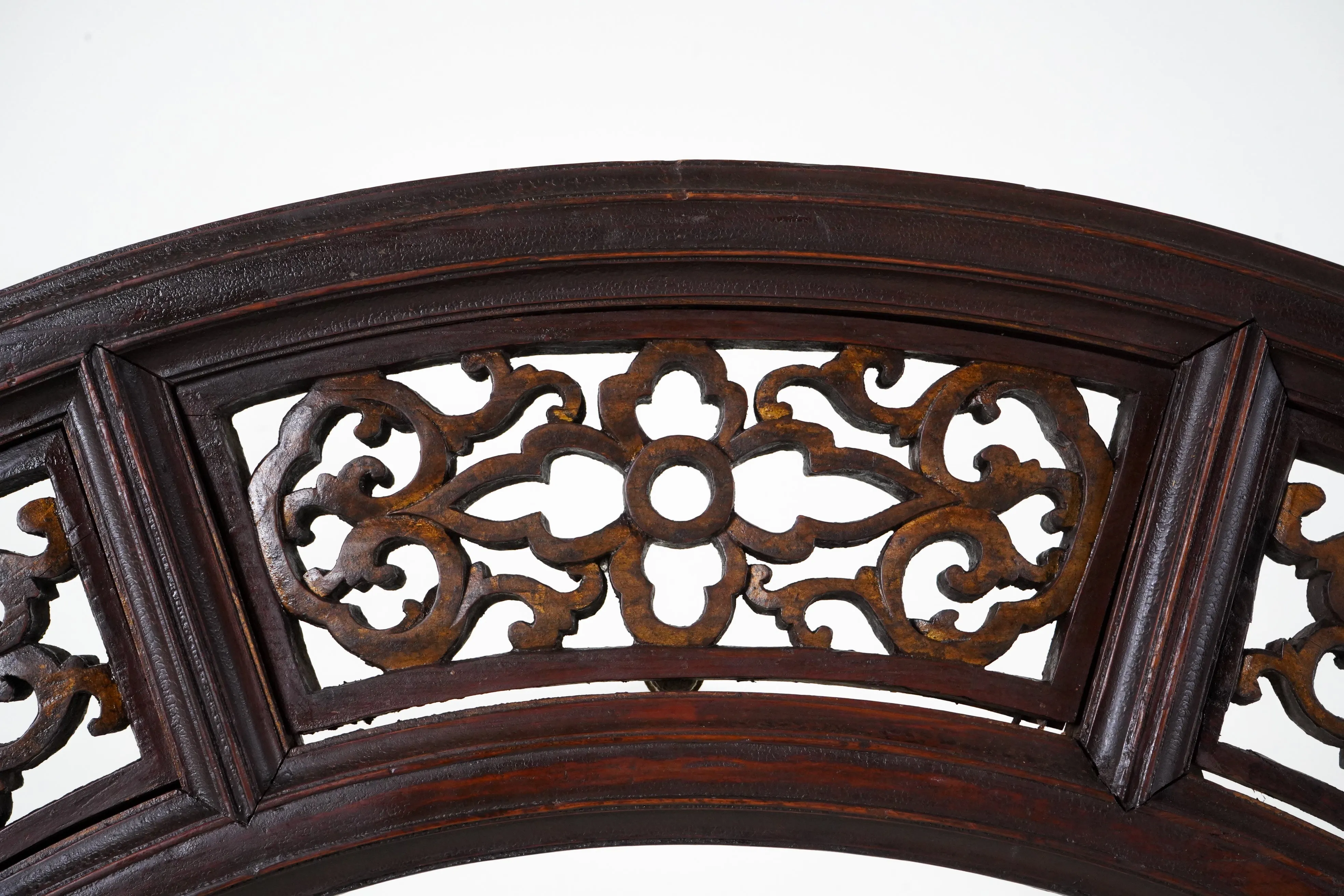 A Late Qing Dynasty Round Elm Wood Arch