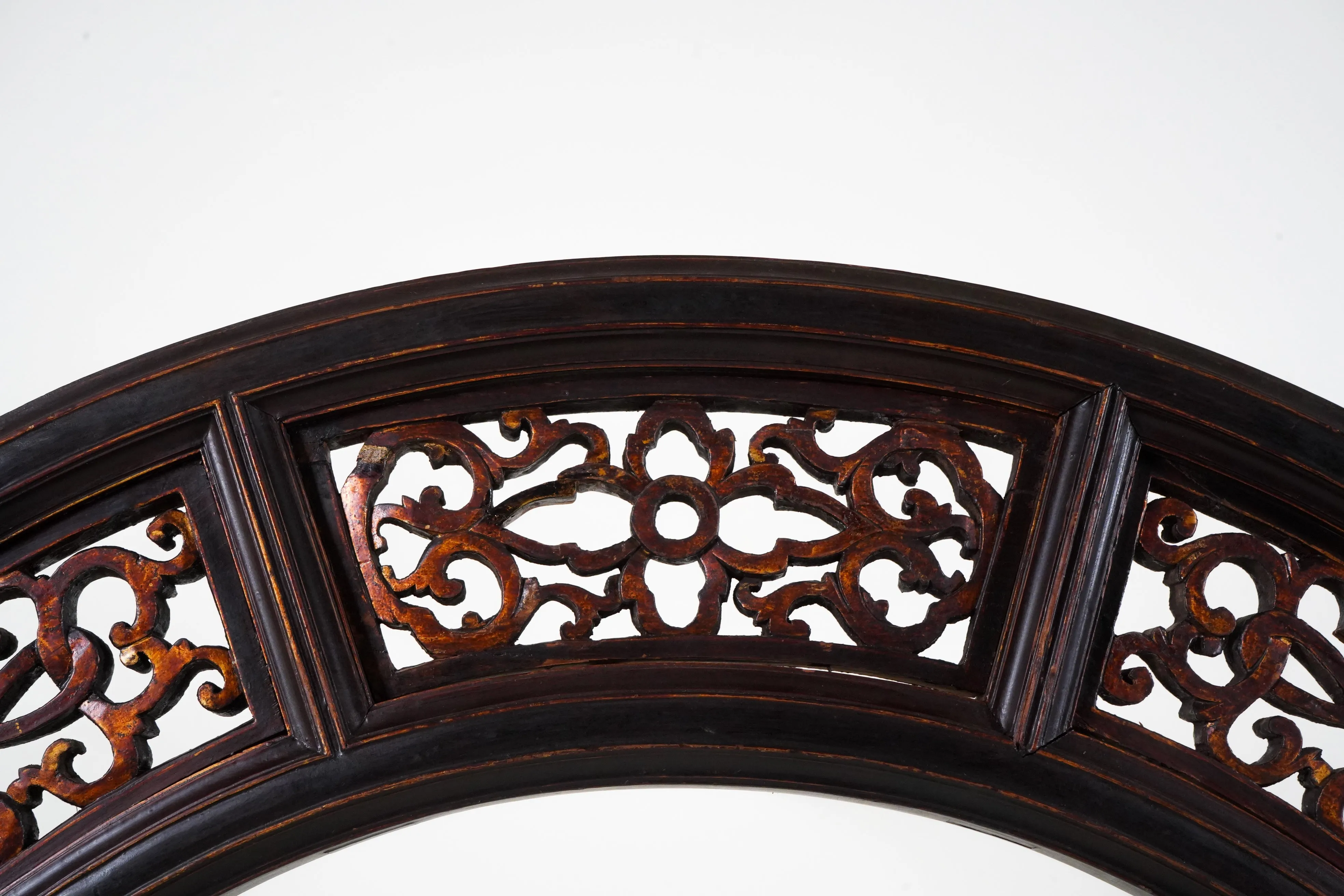 A Late Qing Dynasty Round Elm Wood Arch