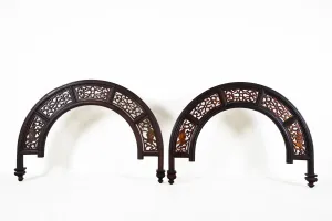 A Late Qing Dynasty Round Elm Wood Arch