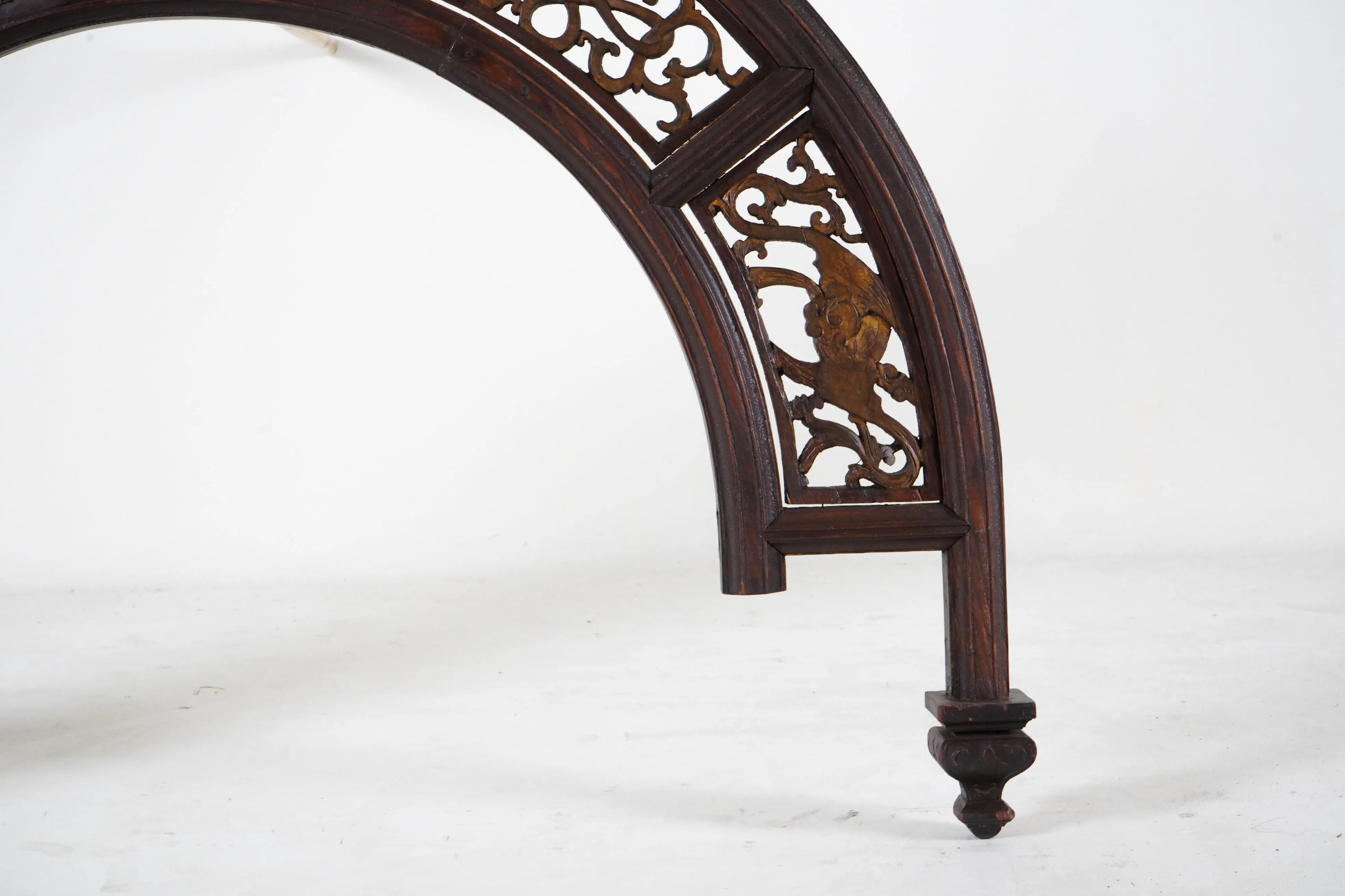 A Late Qing Dynasty Round Elm Wood Arch
