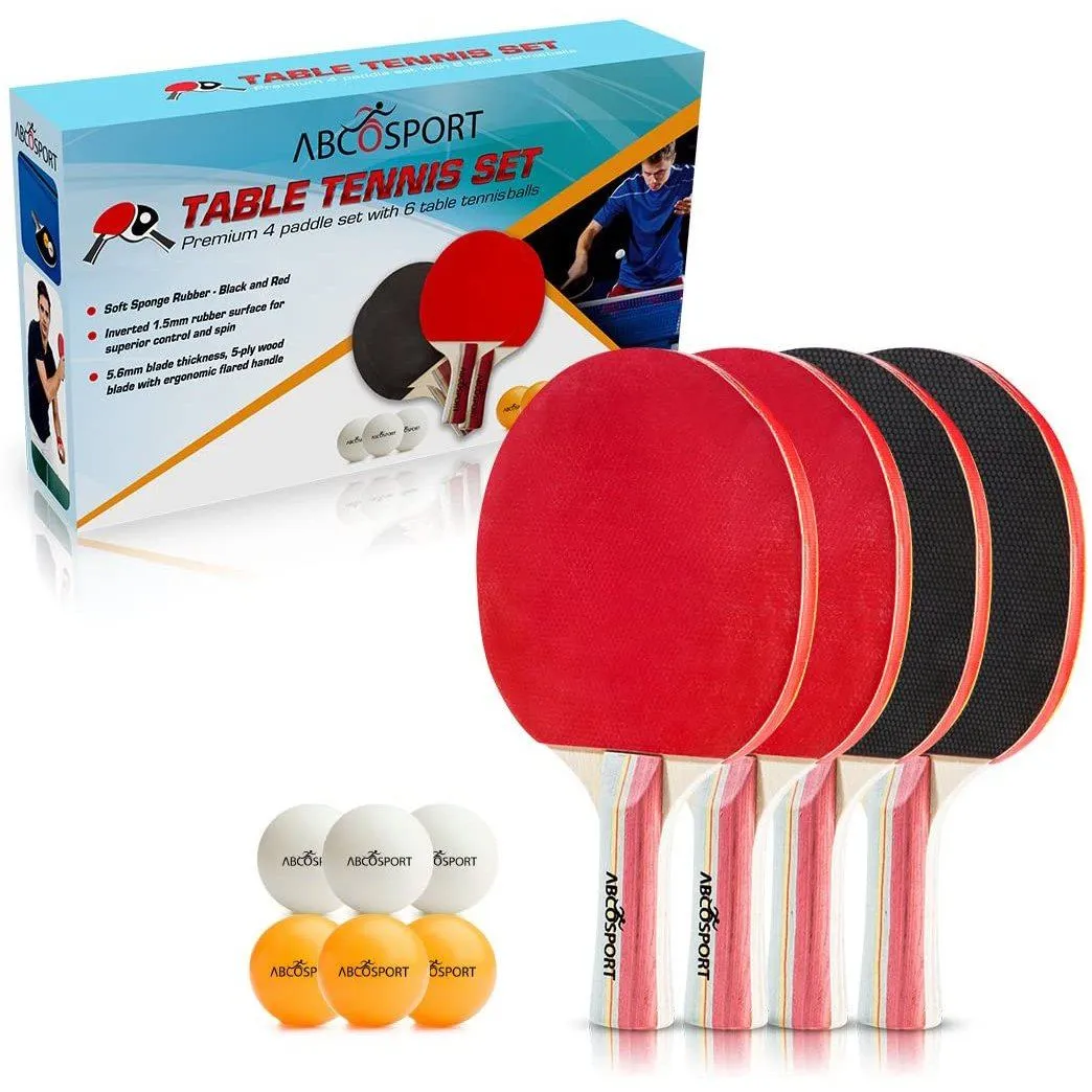 Abco Tech Ping Pong Paddle & Table Tennis Set