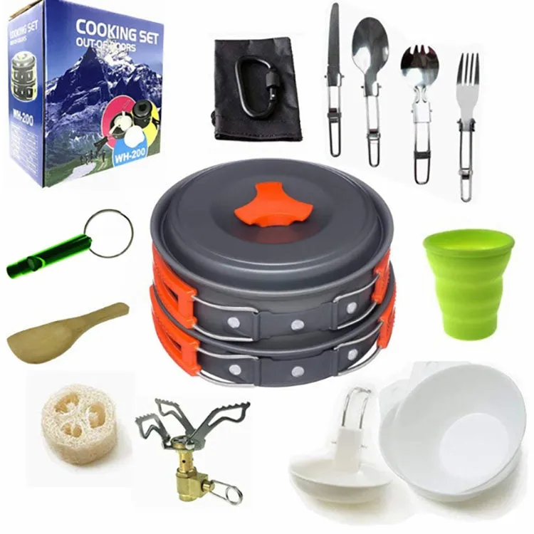 Camping cookware Outdoor cookware set(Orange)