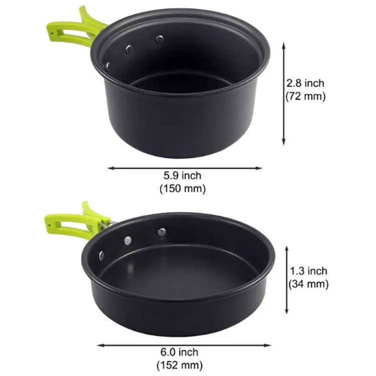 Camping cookware Outdoor cookware set(Orange)