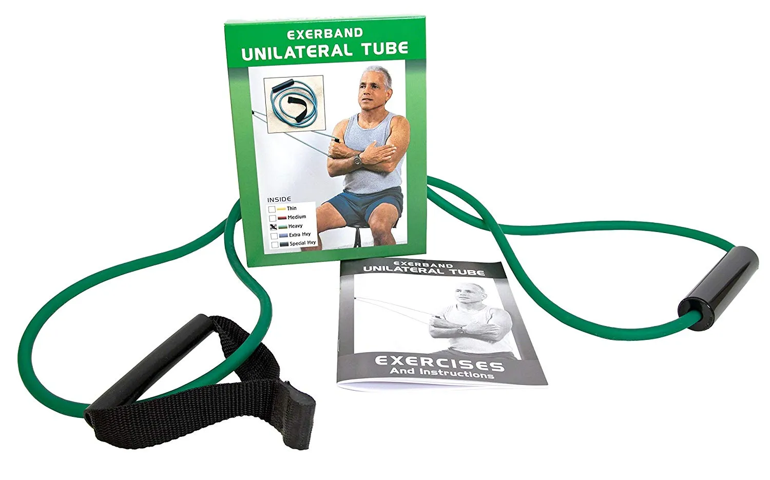 ExerBand Unilateral Loop Tube - Resistance Tube with Handle