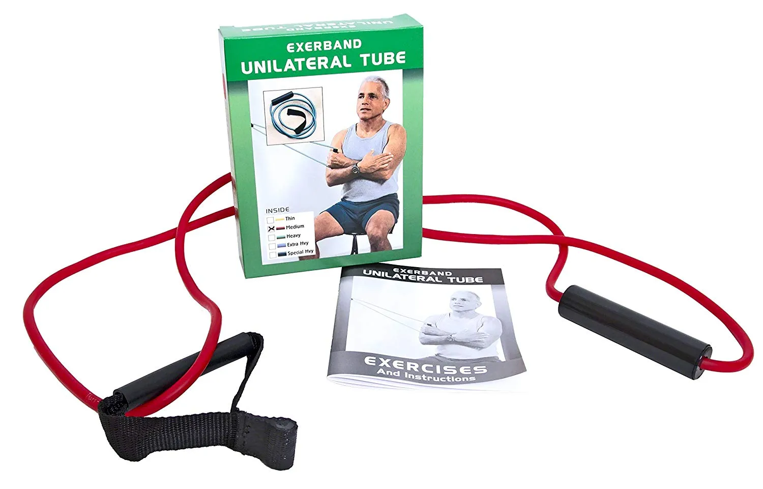 ExerBand Unilateral Loop Tube - Resistance Tube with Handle
