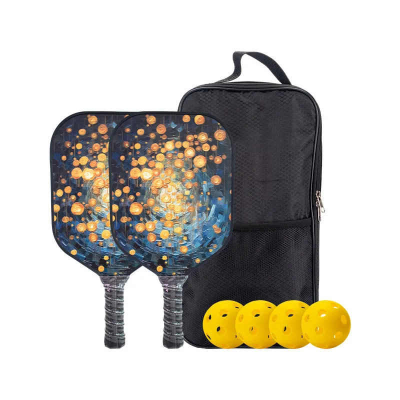 Fiberglass Pickleball Paddles Set Lightweight Portable Defensive Paddles Fiberglass Set