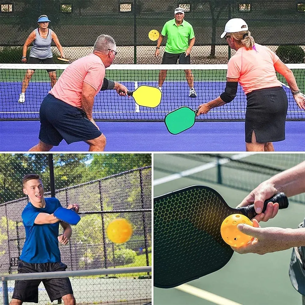 Fiberglass Pickleball Paddles Set Lightweight Portable Defensive Paddles Fiberglass Set
