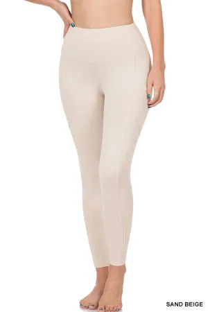 Full Length Sand Beige Leggings