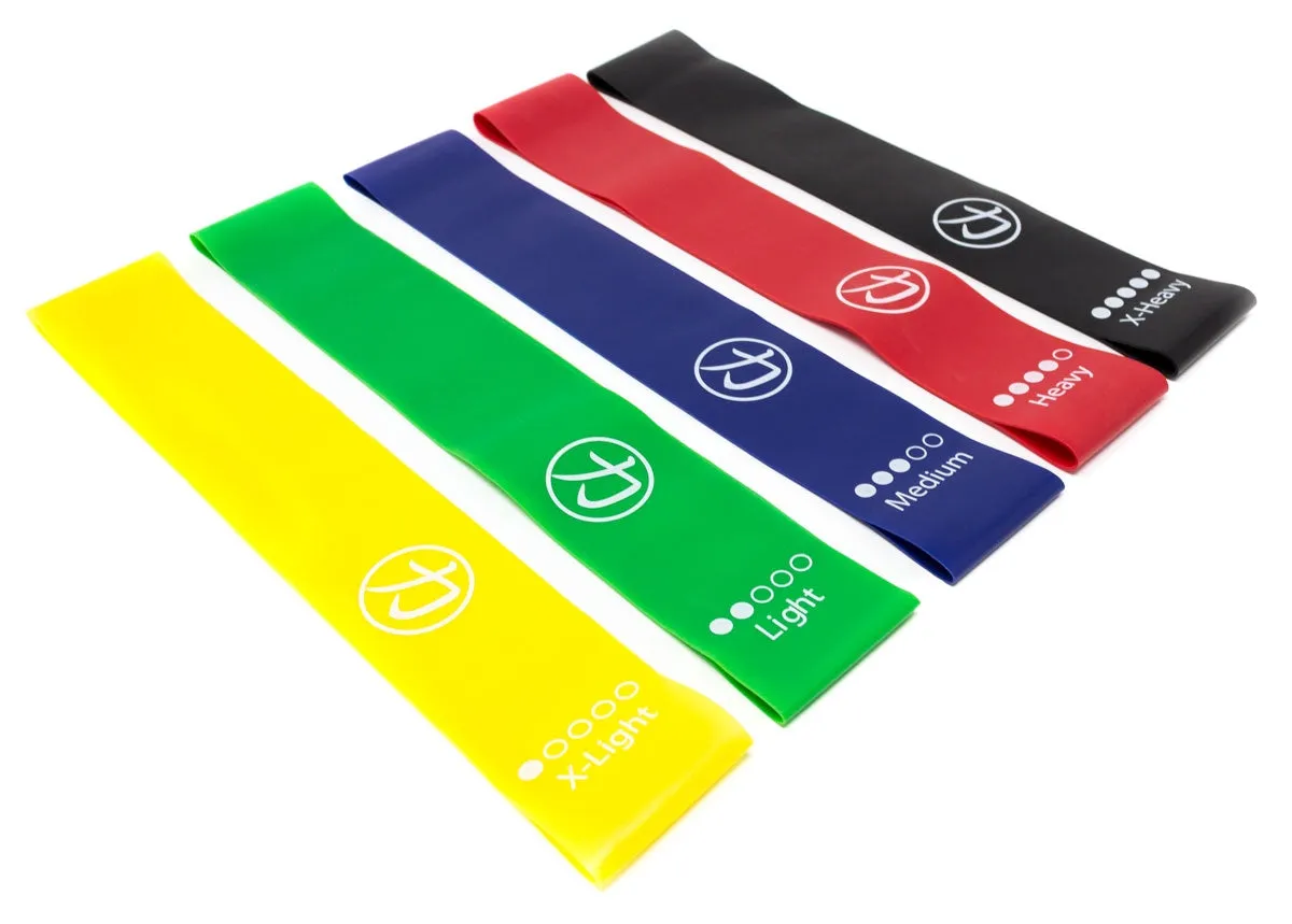Glute Gymnastic Mini Bands - Set of 5 Incl. Bag