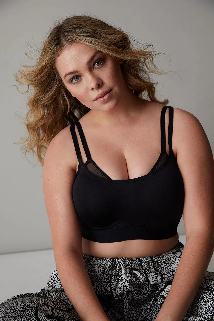 GRAVITY SPORTS BRA IN BLACK