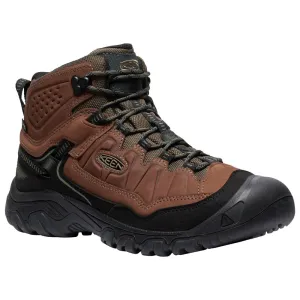 KEEN 1028988 Targhee IV Mid Waterproof Hiking Boots for Men - Bison/Black - 10M