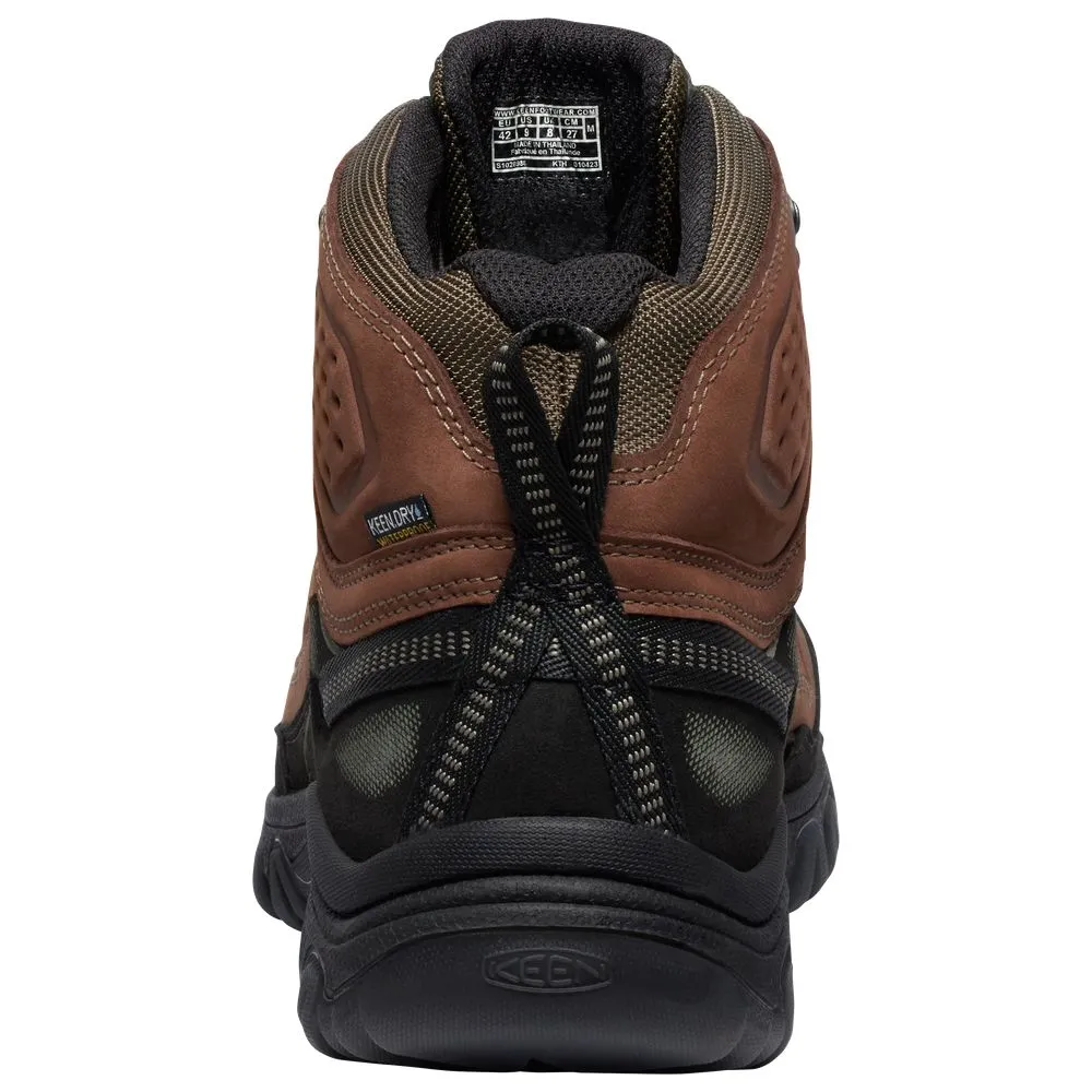 KEEN 1028988 Targhee IV Mid Waterproof Hiking Boots for Men - Bison/Black - 10M