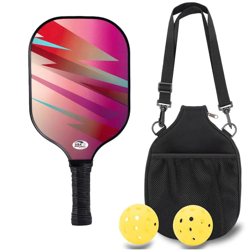 Lightweight Fiberglass Pickleball Paddles Set of 1 Pickleball Racket with 2 Pickleballs