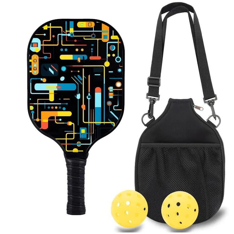 Lightweight Fiberglass Pickleball Paddles Set of 1 Pickleball Racket with 2 Pickleballs
