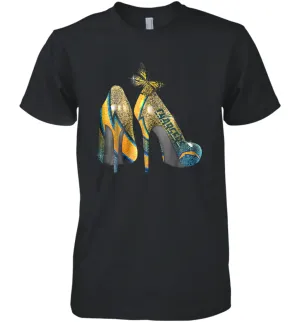 NFL Los Angeles Chargers High Heel Butterfly Rhinestone Men's Premium T-Shirt