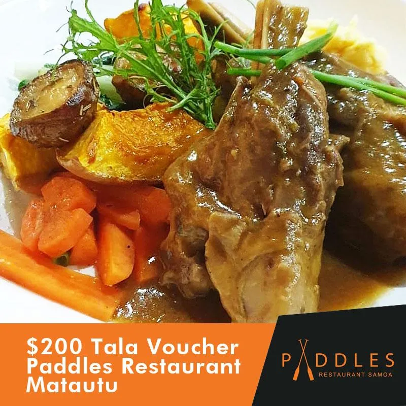 Paddles Restaurant - Matautu, Apia WS$200 Tala Dinner Voucher