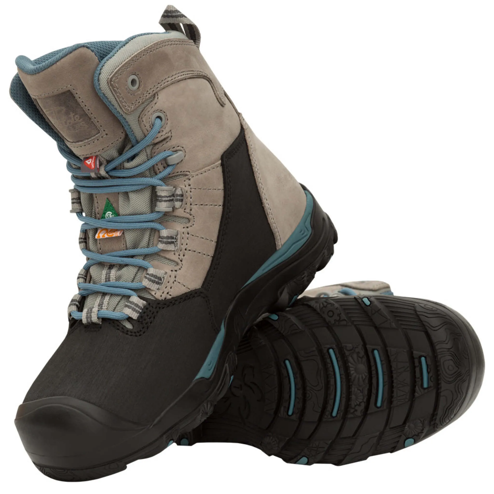 P&F Women's Safety Work Boots PF624 CSA 8" Full Grain Leather, Insulated, Waterproof, Composite Toe, Anti-Slip Outsole, Kevlar Midsole | Sizes 5-11