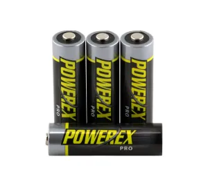 PowerEx PRO AA Batteries (4-Pack) - 2700mAh, Low Self-Discharge