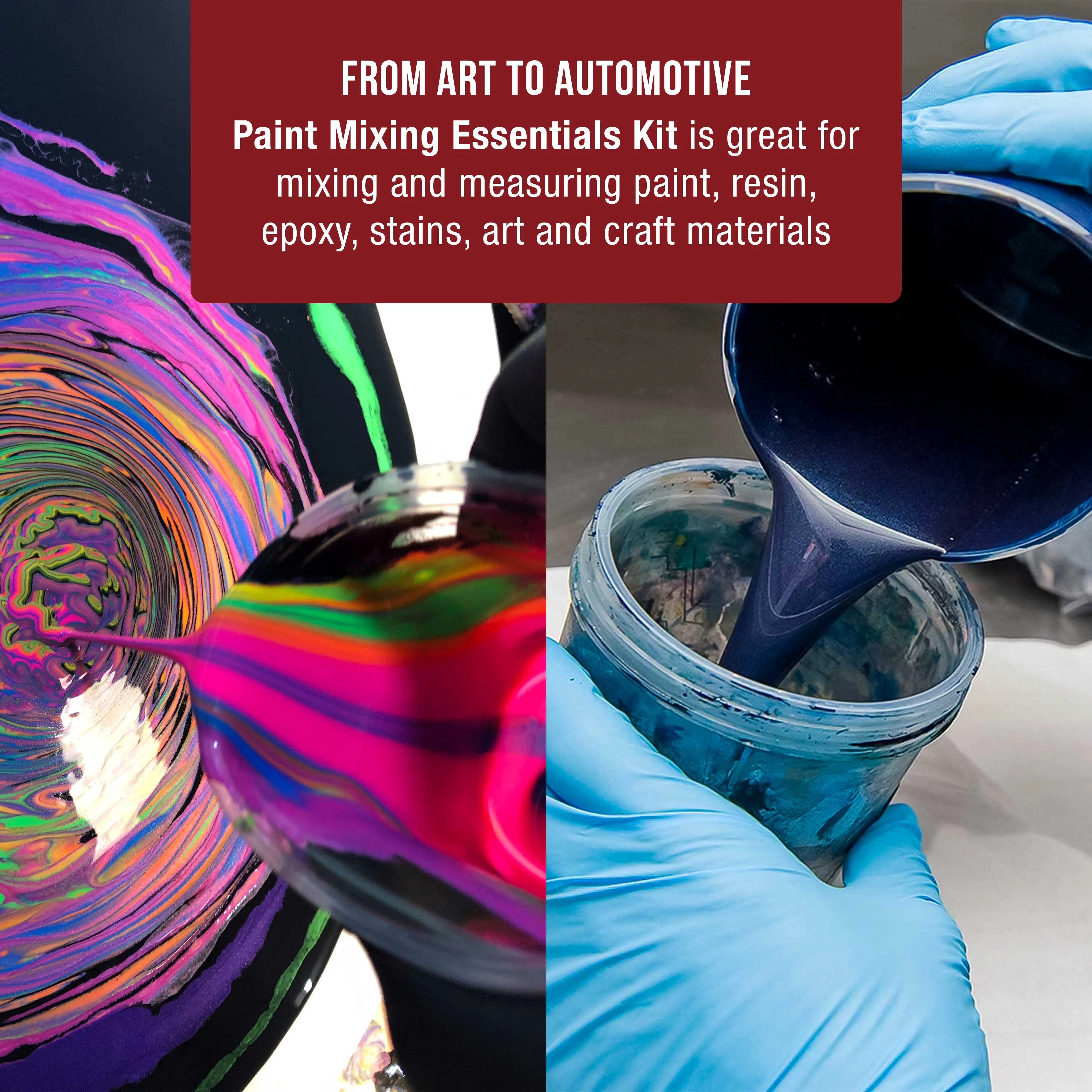 Premium Paint Mixing Essentials Kit. Comes with 12 Mixing Cups
