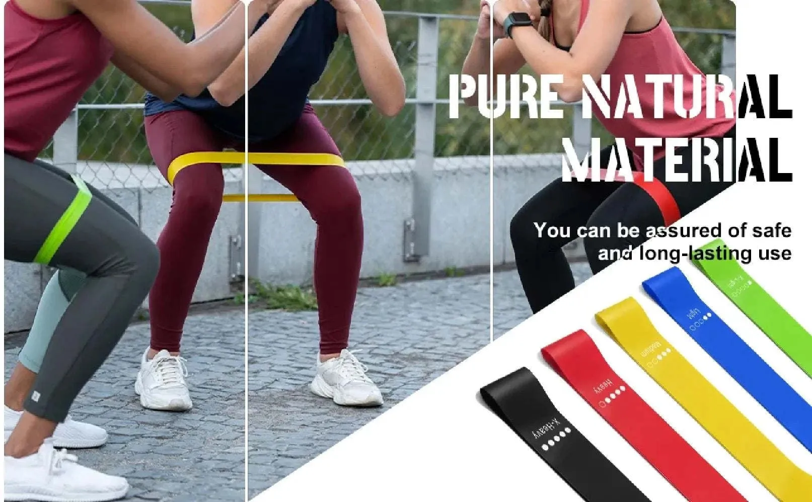 Resistance Loop Exercise Band Exercise Bands for Home Fitness Stretching Strength Training Physical Therapy Elastic Workout Band