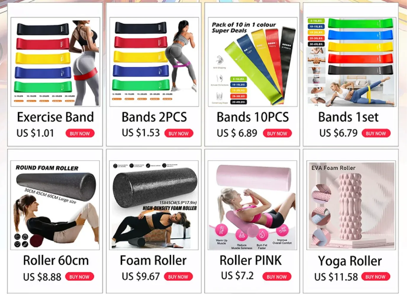 Resistance Loop Exercise Band Exercise Bands for Home Fitness Stretching Strength Training Physical Therapy Elastic Workout Band