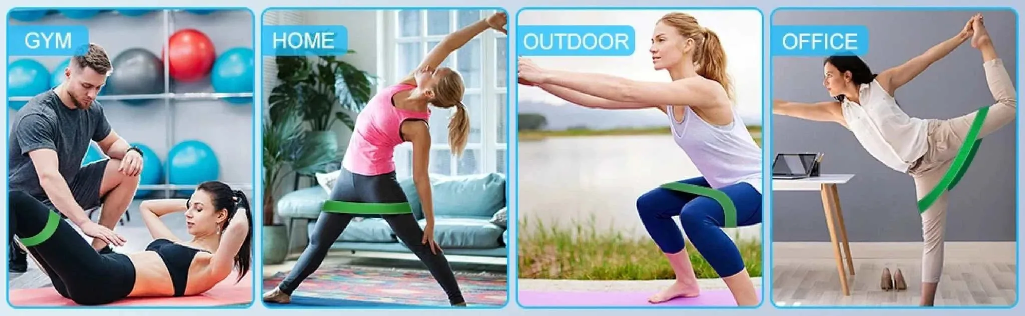Resistance Loop Exercise Band Exercise Bands for Home Fitness Stretching Strength Training Physical Therapy Elastic Workout Band