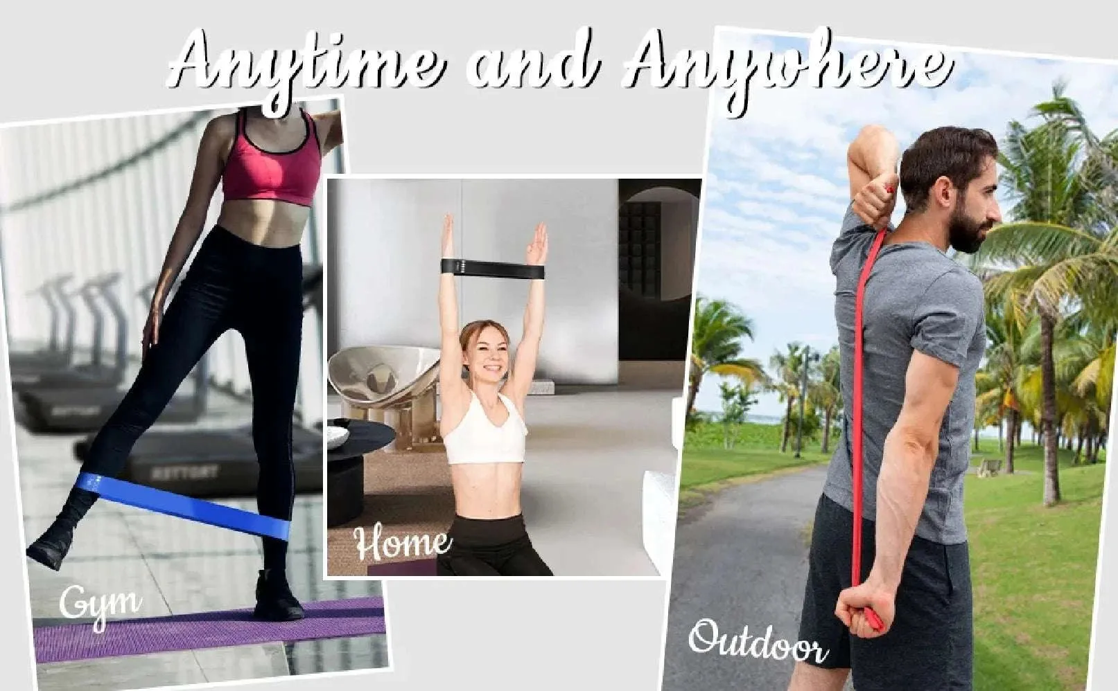 Resistance Loop Exercise Band Exercise Bands for Home Fitness Stretching Strength Training Physical Therapy Elastic Workout Band