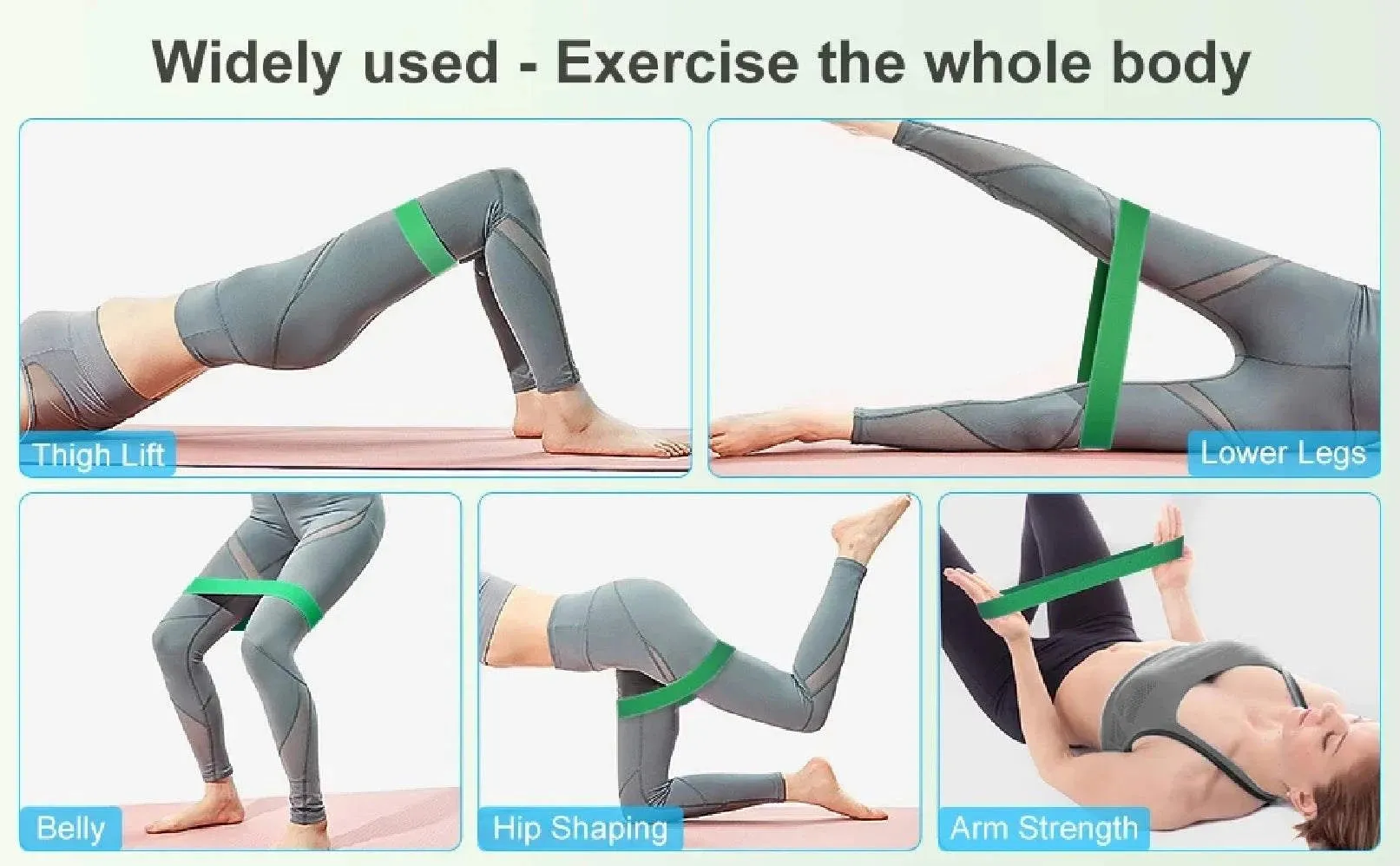Resistance Loop Exercise Band Exercise Bands for Home Fitness Stretching Strength Training Physical Therapy Elastic Workout Band