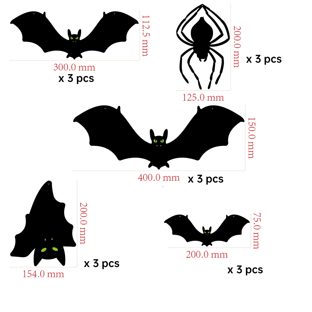 Special Gift-15 Pcs Hanging Bats for Decorative
