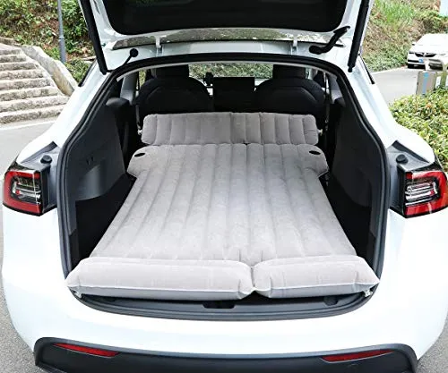 Tesla Air Mattress Camping Back Seat Car Air Bed Travel Inflatable Vehicle SUV Soft Flocking Portable for Camping Travel(with Air Pump) Model S/X/3/Y Gen 2